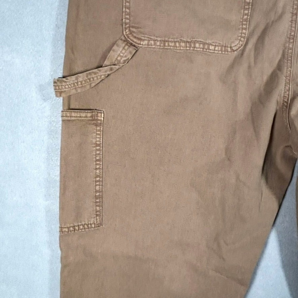 American Eagle Women's‎ Tan Carpenter Pants 20W High Rise Straight Utility Cargo - Picture 13 of 16